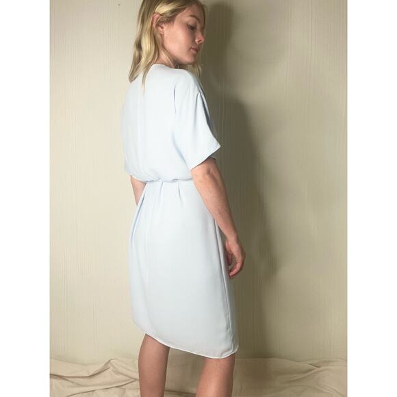 BABATON ARITZIA Chiffon Baby Blue Kimono Wrap Knee Length Dress US MEDIUM - Picture 5 of 14